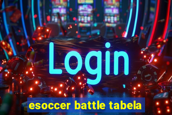 esoccer battle tabela