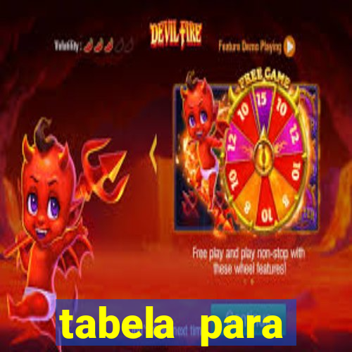 tabela para misturar cores